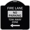 Signmission Fire Lane Tow-Away Zone W/ Left Arrow Heavy-Gauge Aluminum Sign, 18" x 18", BS-1818-23978 A-DES-BS-1818-23978 - alternate 1
